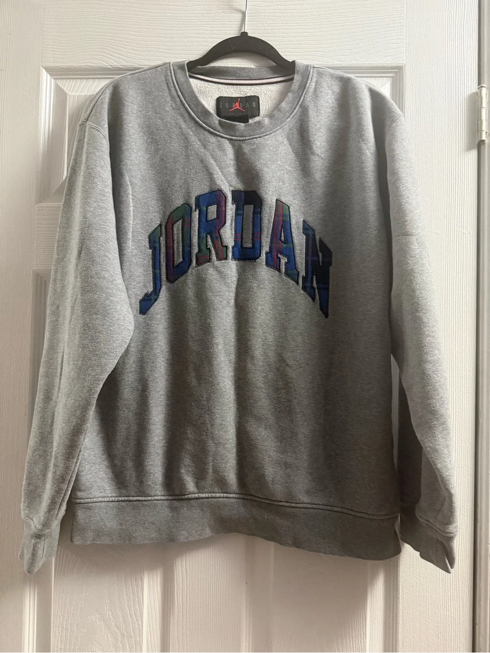 JordanAir Jordan Holiday Fleece Crew Sweatshirt 'Grey’ Size Medium